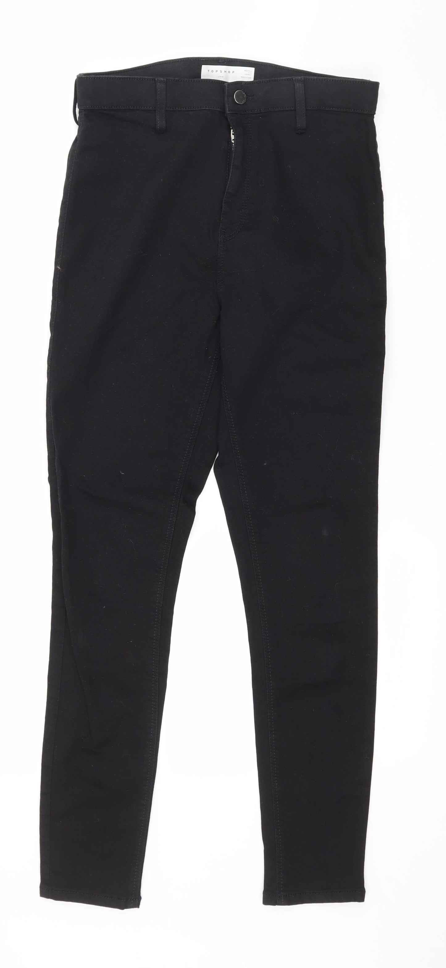 Topshop Womens Black  Denim Skinny Jeans Size 32 in L32 in