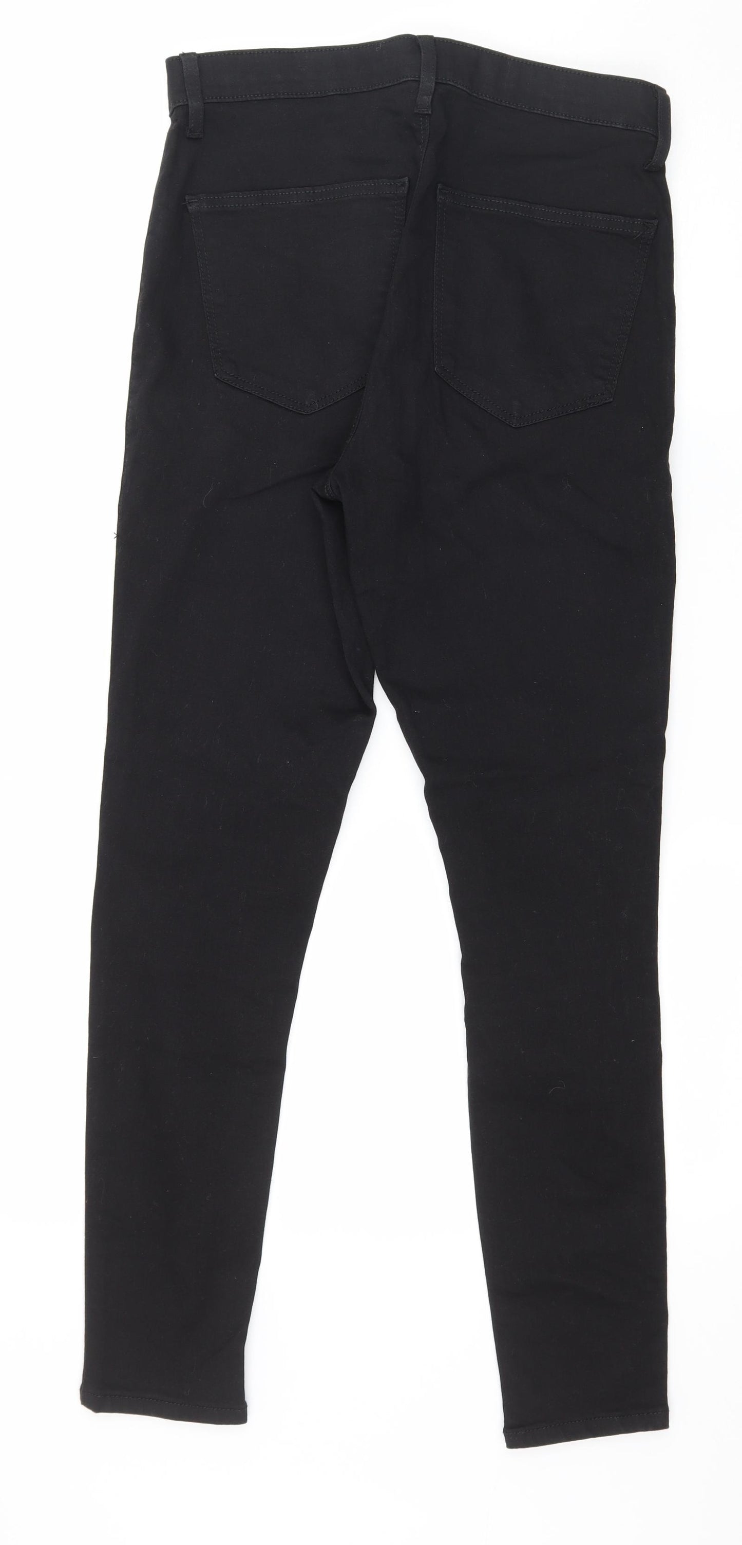 Topshop Womens Black  Denim Skinny Jeans Size 32 in L32 in