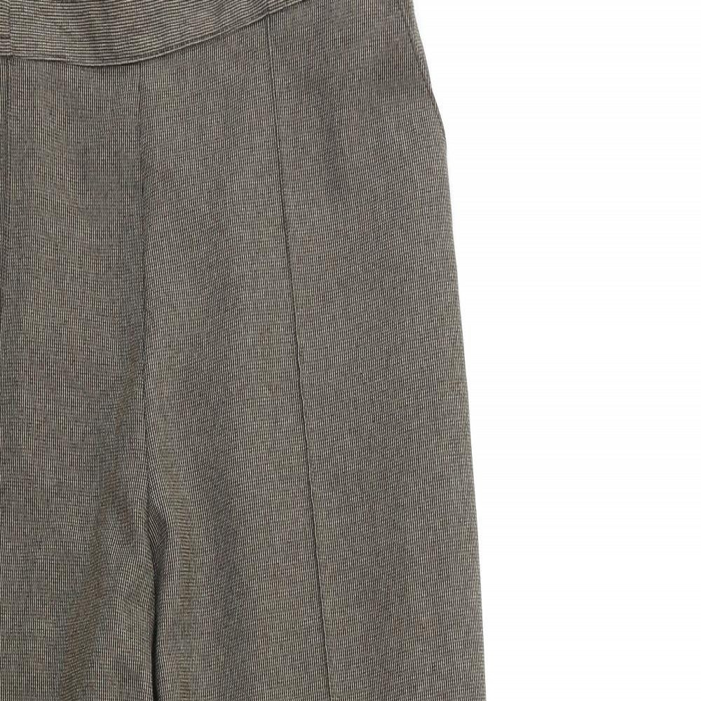 Marks and Spencer Womens Brown Check  Trousers  Size 14 L27 in