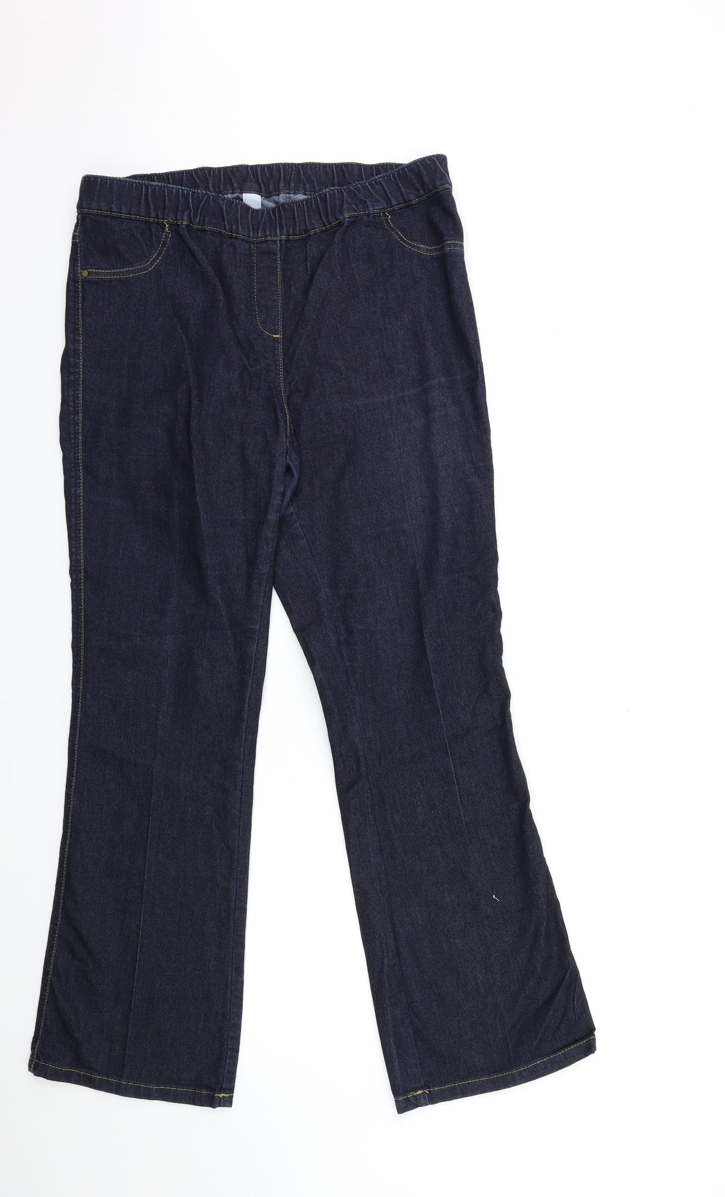 Wallis Womens Blue  Denim Bootcut Jeans Size 14 L30 in