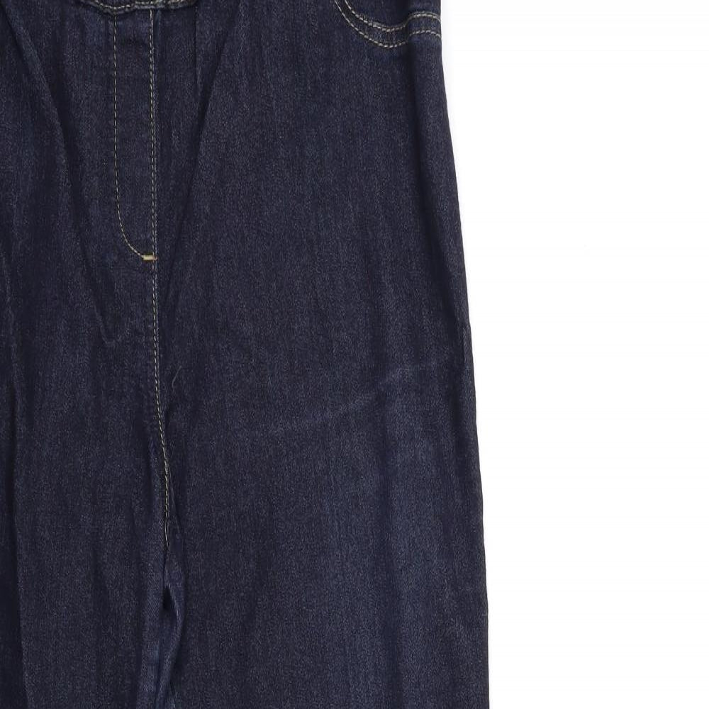 Wallis Womens Blue  Denim Bootcut Jeans Size 14 L30 in