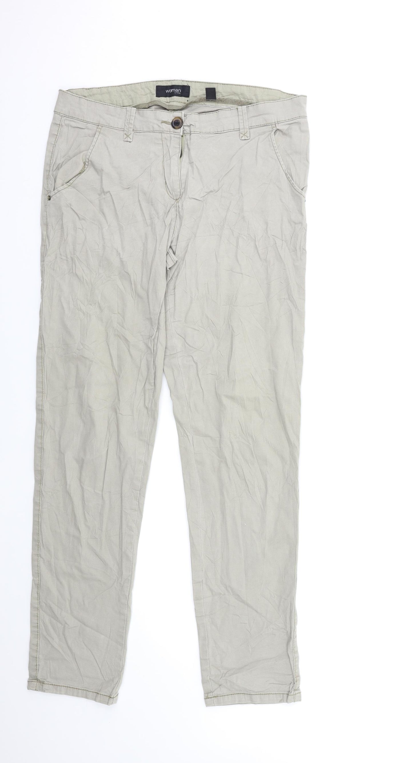 Tchibo Womens Grey   Chino Trousers Size 32 in L30 in