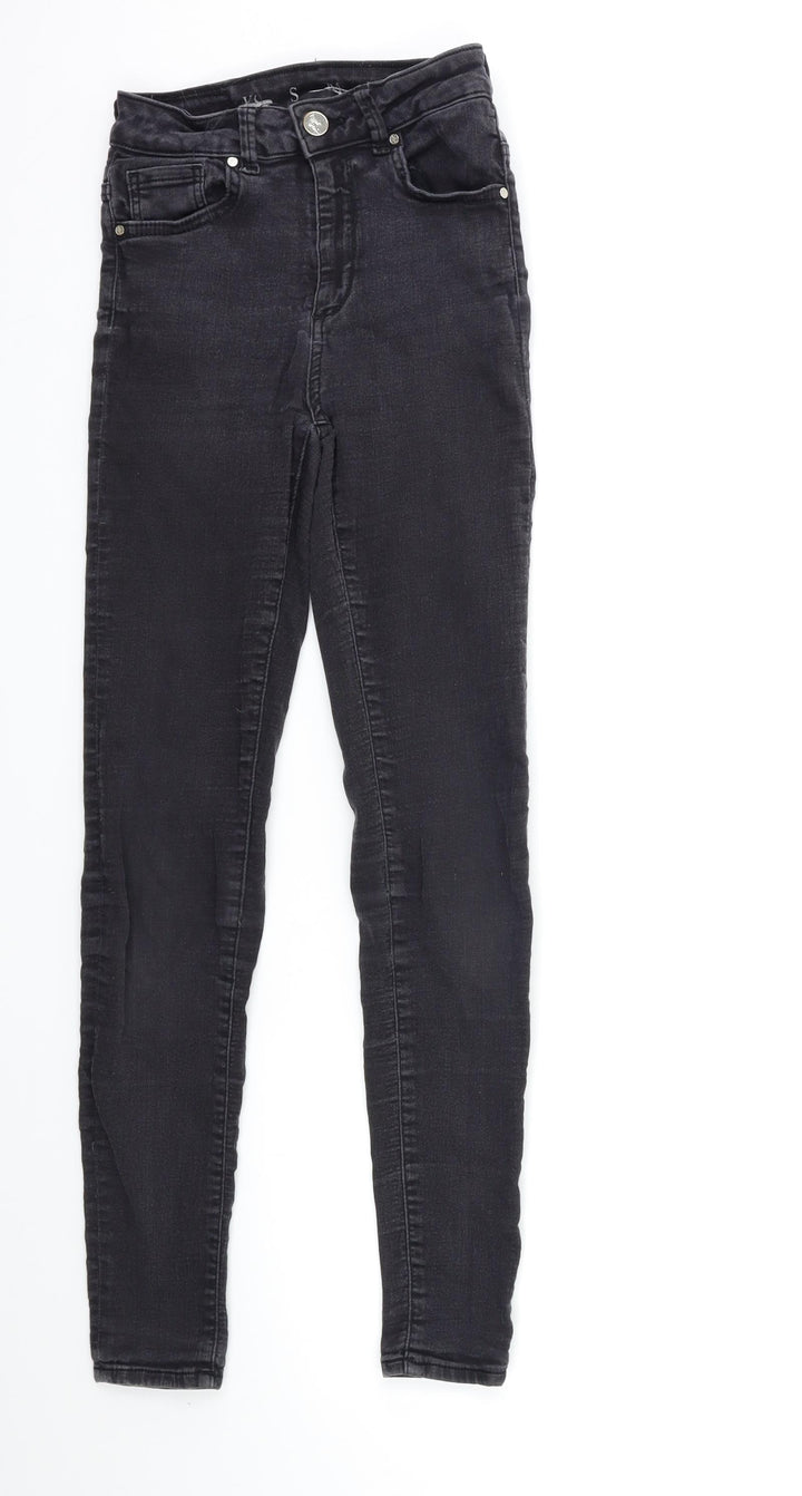 Never Denim Womens Black Denim Skinny Jeans Size XS L27 in