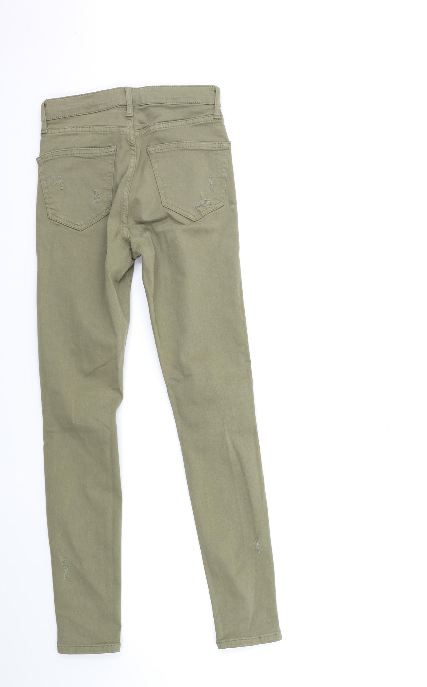 Topshop Womens Green  Denim Skinny Jeans Size 26 in L27 in