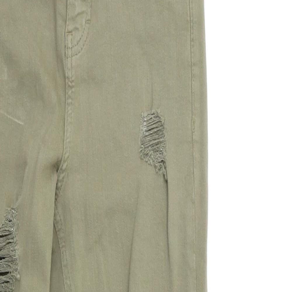 Topshop Womens Green  Denim Skinny Jeans Size 26 in L27 in