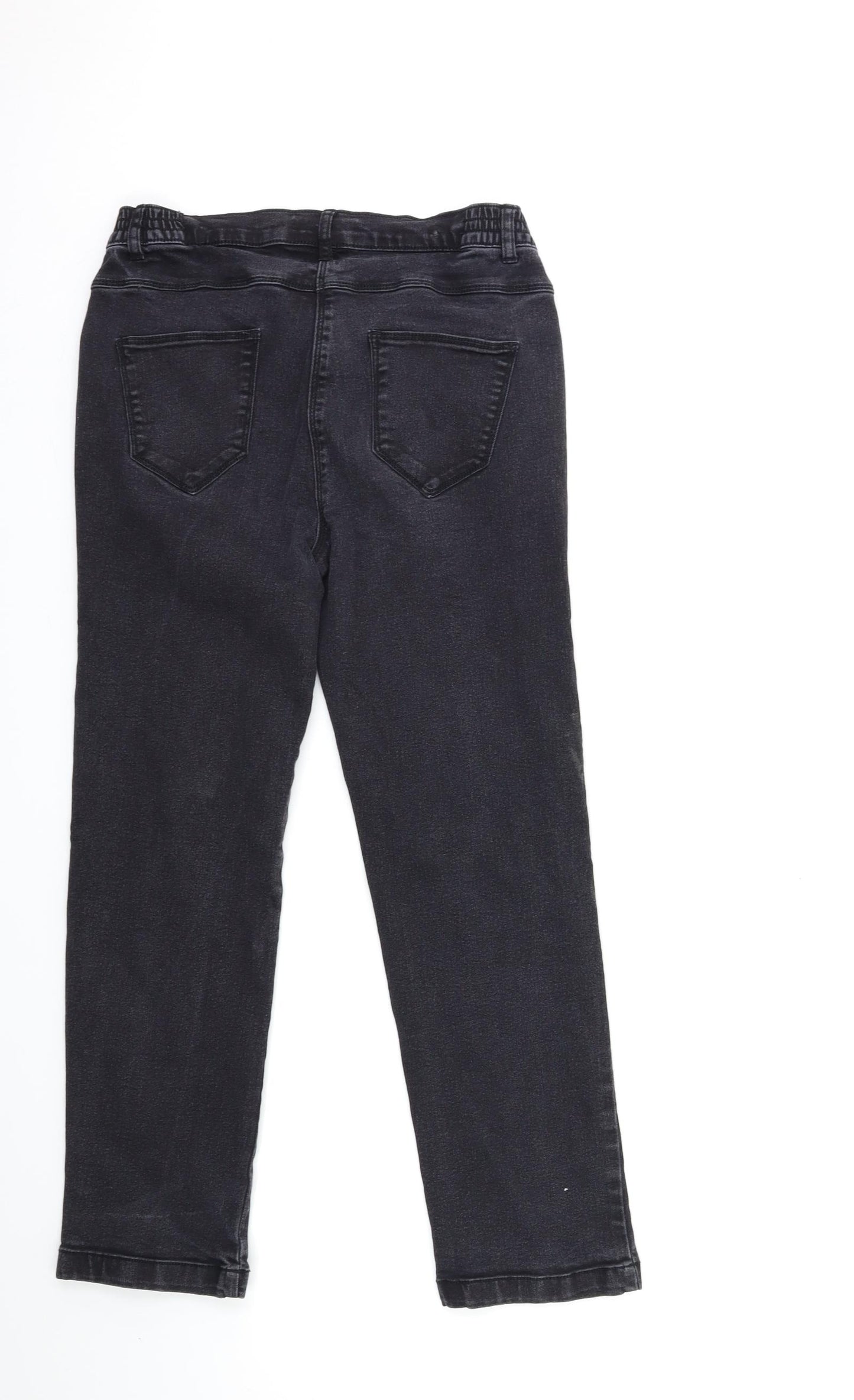 Bonmarché Womens Black  Denim Straight Jeans Size 10 L25 in
