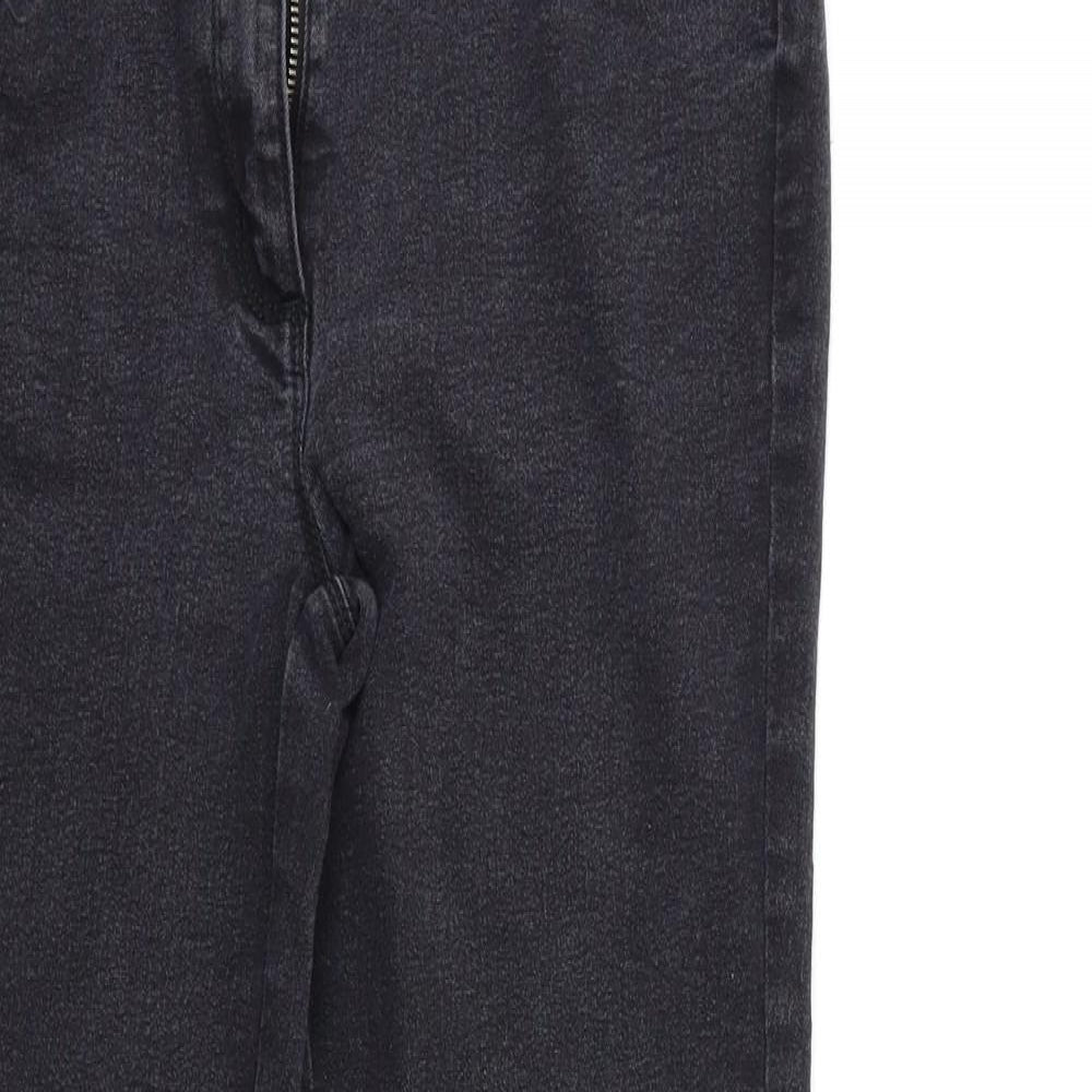 Bonmarché Womens Black  Denim Straight Jeans Size 10 L25 in