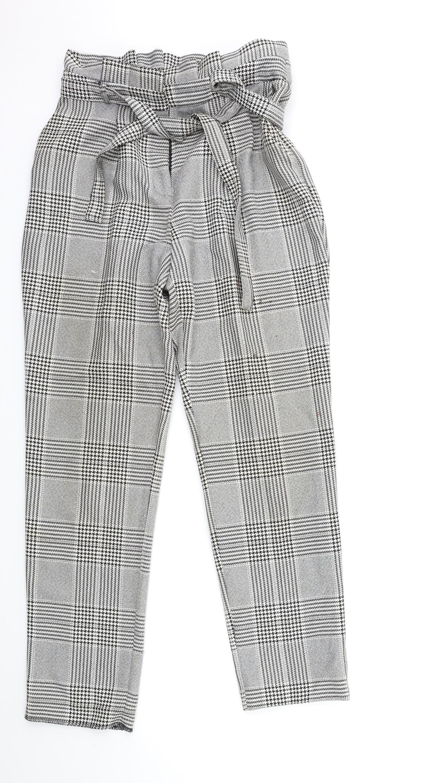 Atmosphere Womens Grey Check  Trousers  Size 10 L30 in