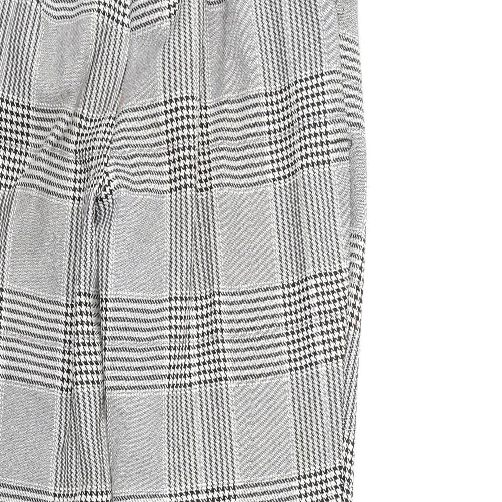 Atmosphere Womens Grey Check  Trousers  Size 10 L30 in