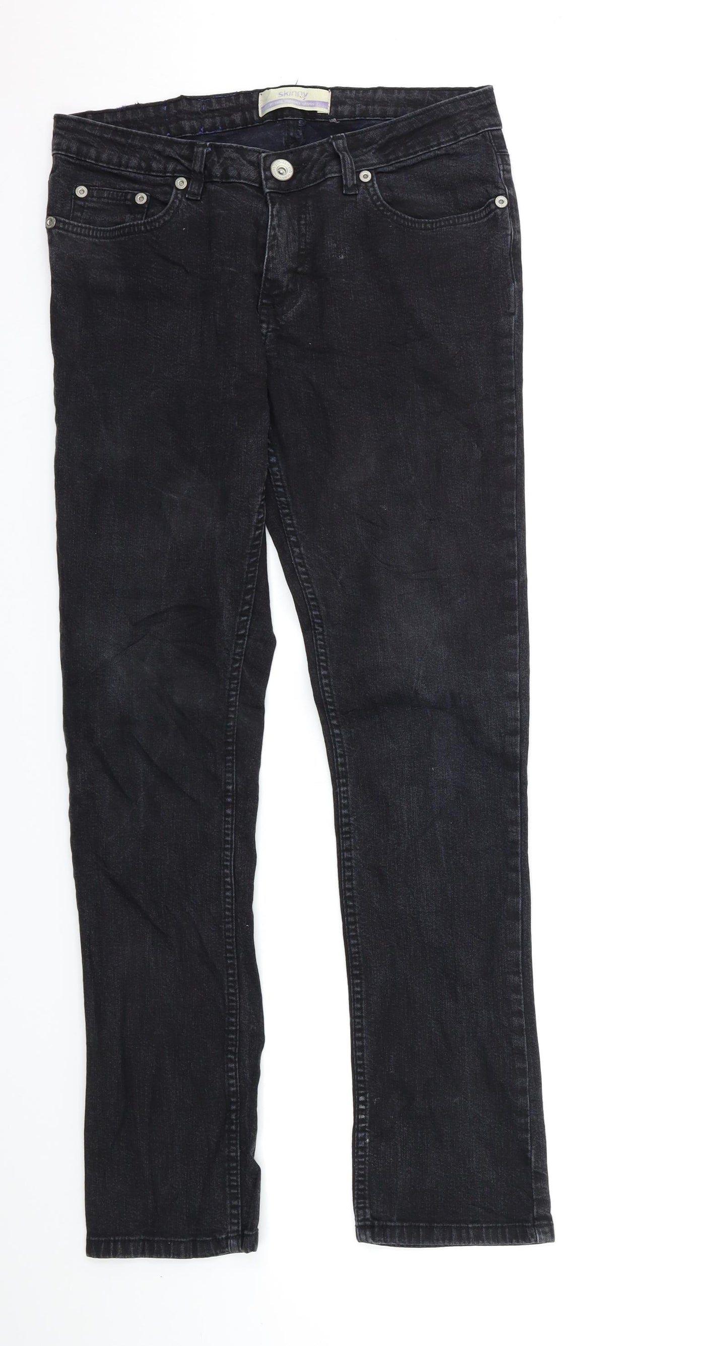 Easy Womens Black  Denim Straight Jeans Size S L31 in