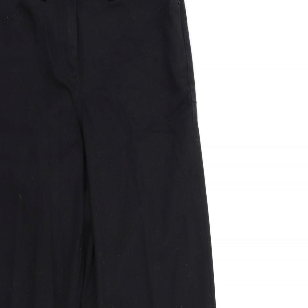 NEXT Womens Black  Denim Flared Jeans Size 12 L32 in