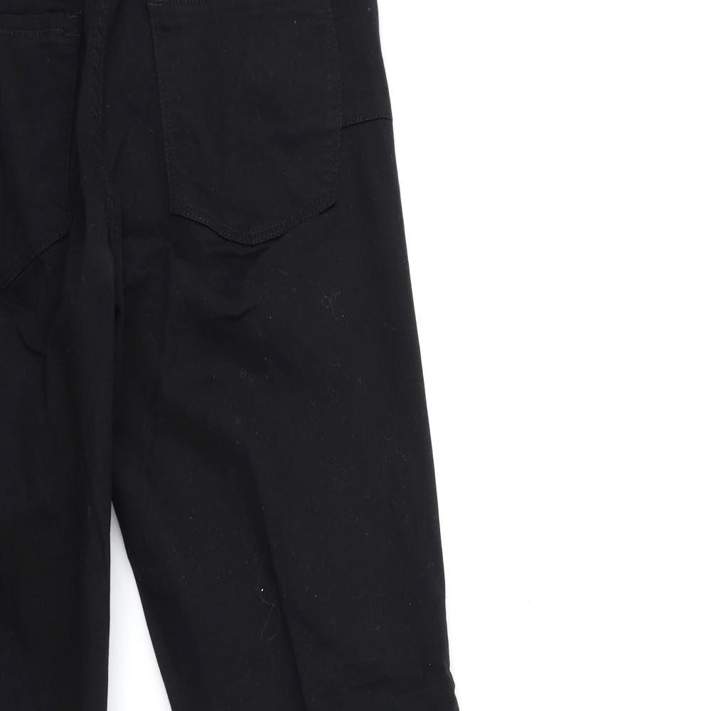 NEXT Womens Black  Denim Flared Jeans Size 12 L32 in