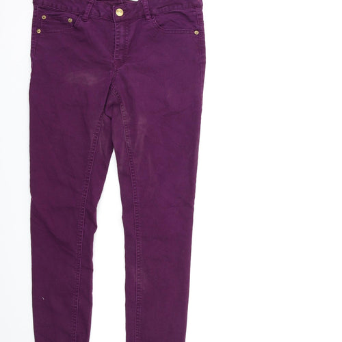 Bikbok Womens Purple  Denim Skinny Jeans Size L L28 in