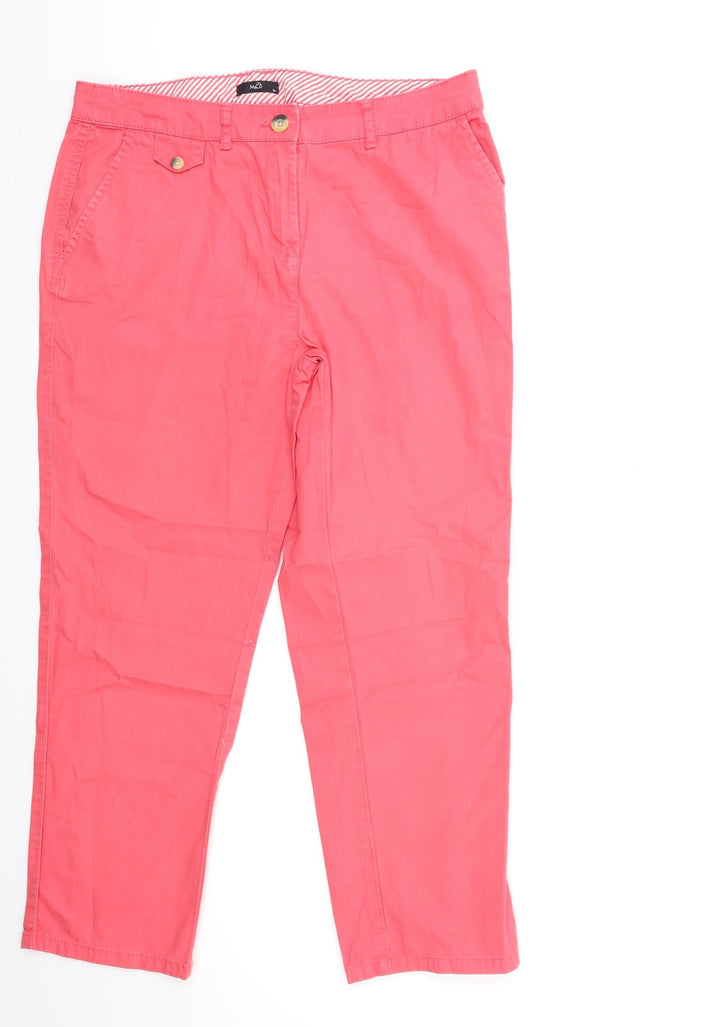 M&Co Mens Pink Chino Trousers Size 18 L25 in