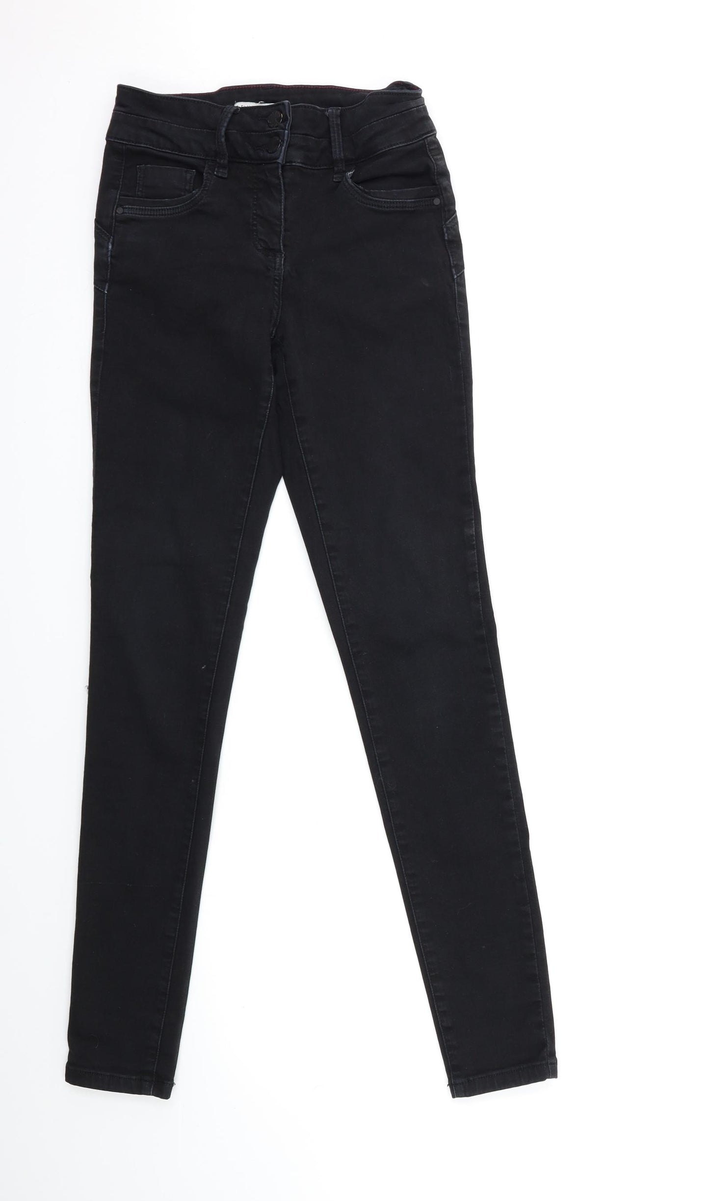 NEXT Womens Black  Denim Skinny Jeans Size 8 L31 in