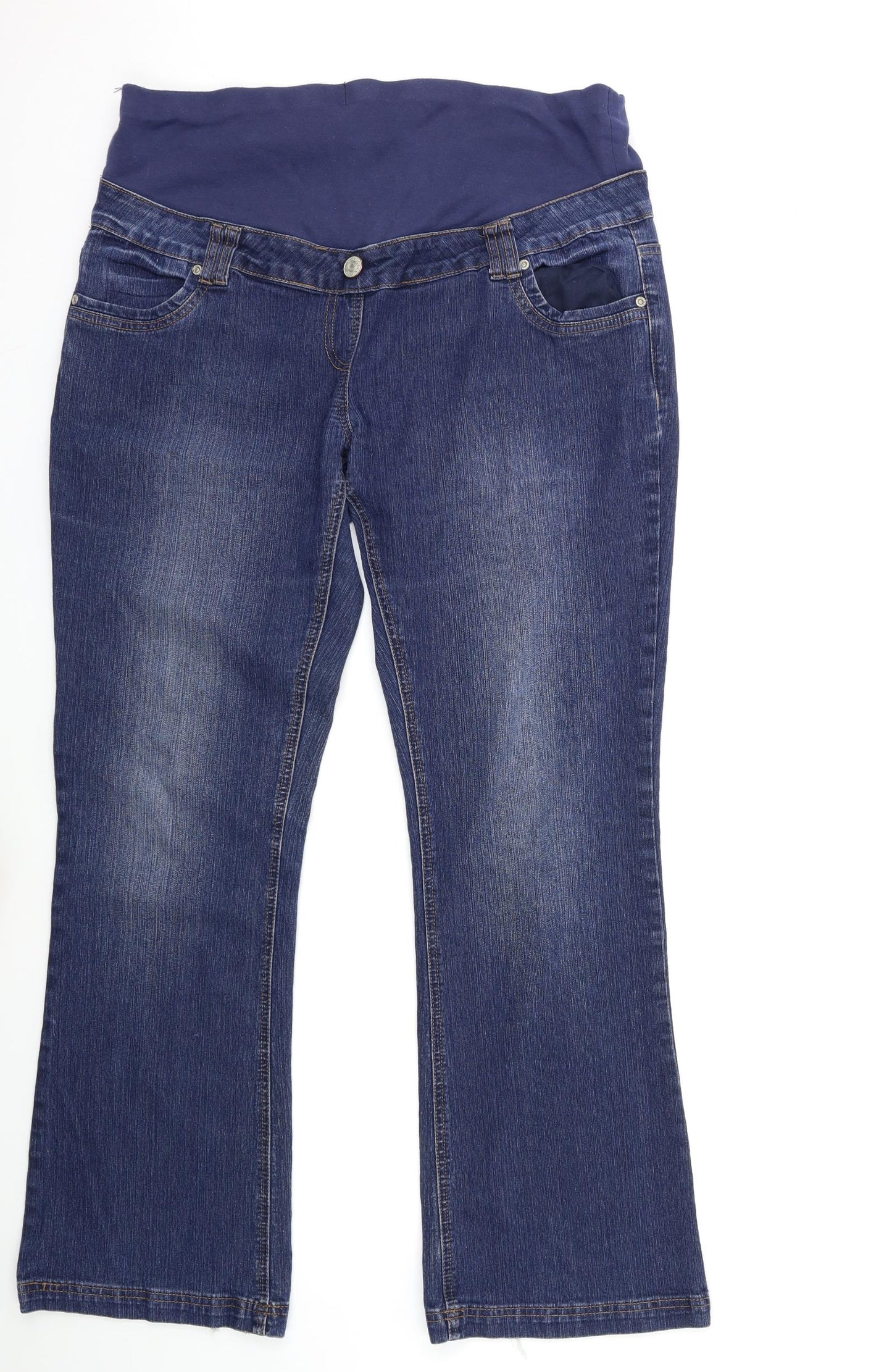 EVIE Womens Blue  Denim Flared Jeans Size 16 L31 in