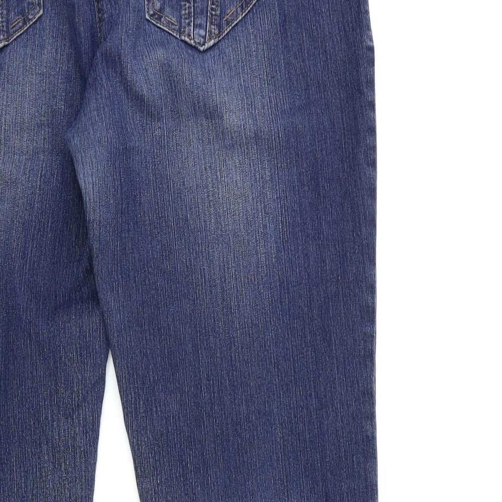 EVIE Womens Blue  Denim Flared Jeans Size 16 L31 in