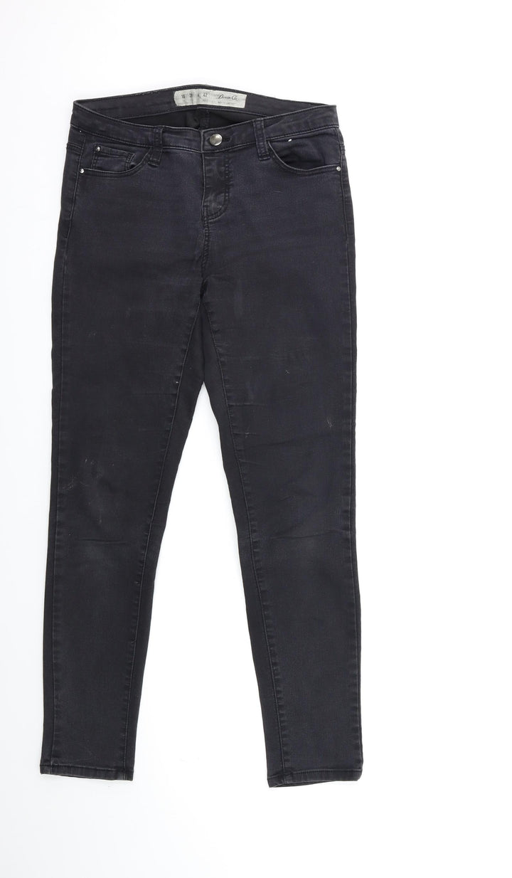 Denim & Co. Womens Blue Denim Skinny Jeans Size 10 L27 in
