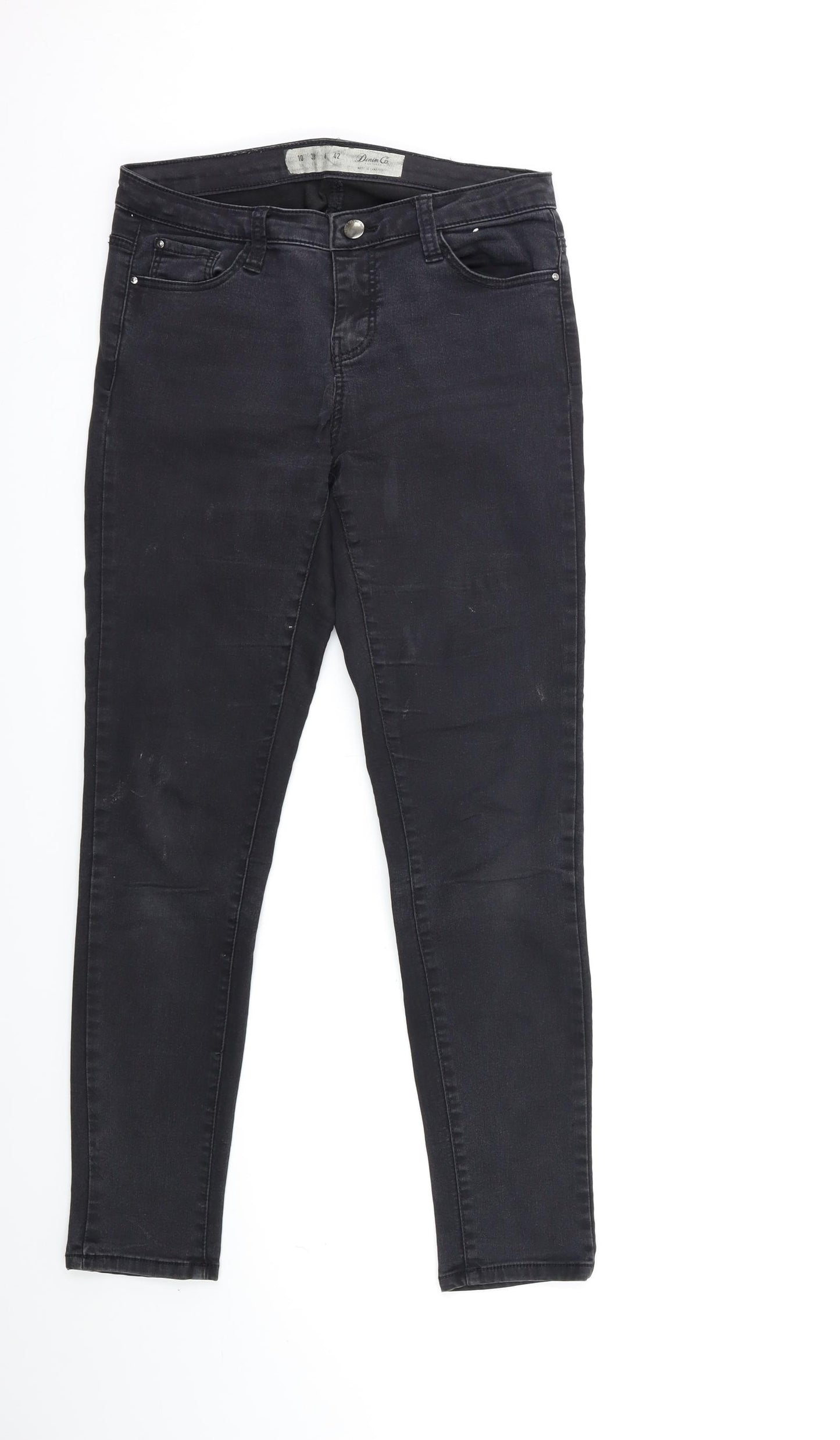 Denim & Co. Womens Blue  Denim Skinny Jeans Size 10 L27 in