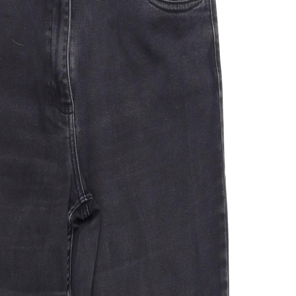 Per Una Womens Grey  Denim Straight Jeans Size 16 L27 in