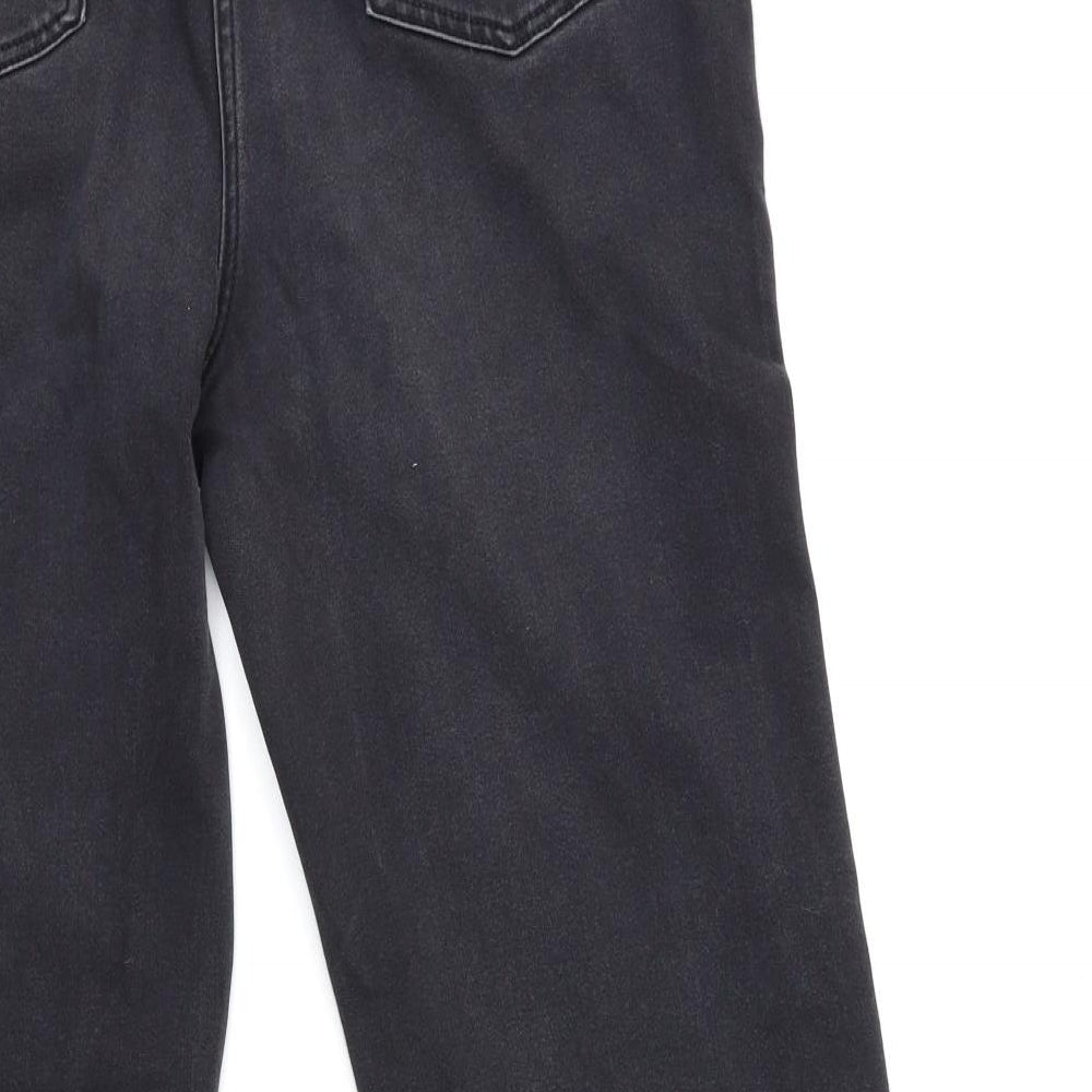 Per Una Womens Grey  Denim Straight Jeans Size 16 L27 in