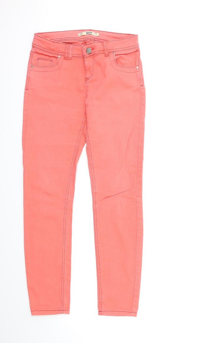 Dorothy Perkins# Womens Pink  Denim Skinny Jeans Size 8 L29 in