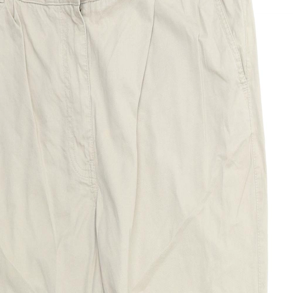 Papaya Womens Beige   Chino Trousers Size 16 L27 in