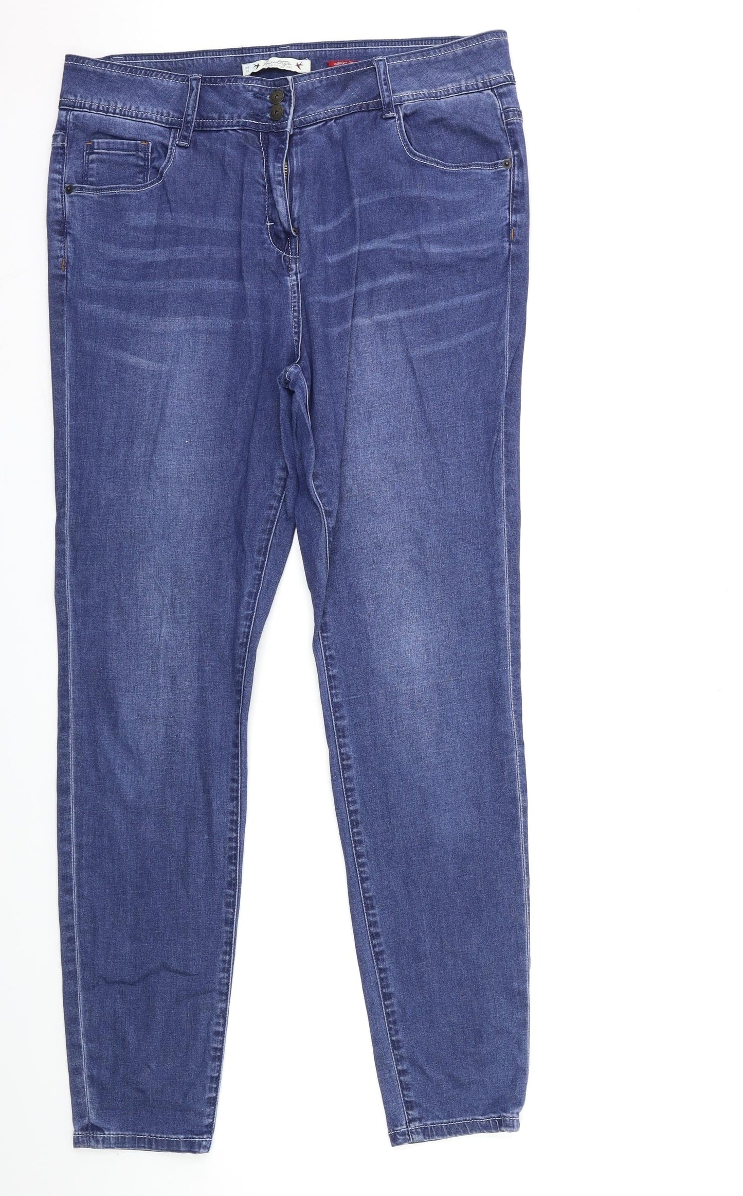 Heritage Womens Blue  Denim Skinny Jeans Size 14 L30 in