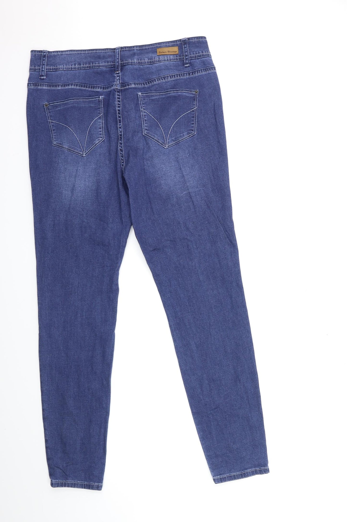 Heritage Womens Blue  Denim Skinny Jeans Size 14 L30 in