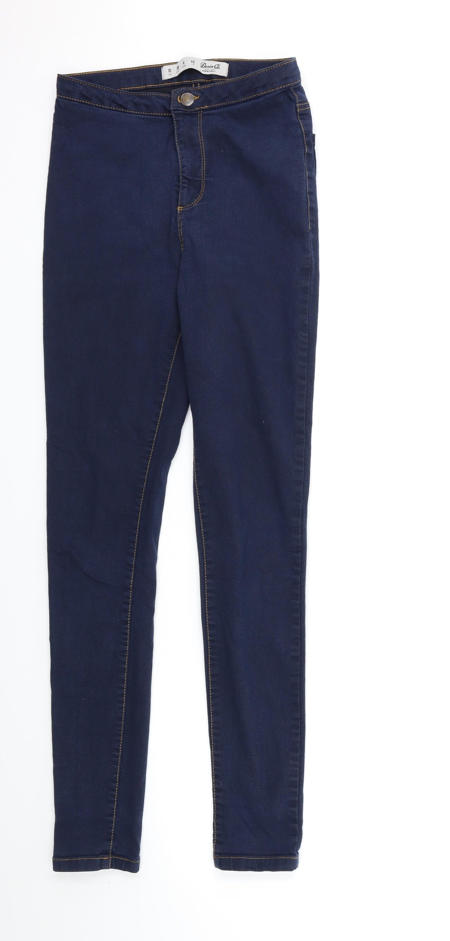 Denim & Co. Womens Blue  Denim Skinny Jeans Size 10 L30 in
