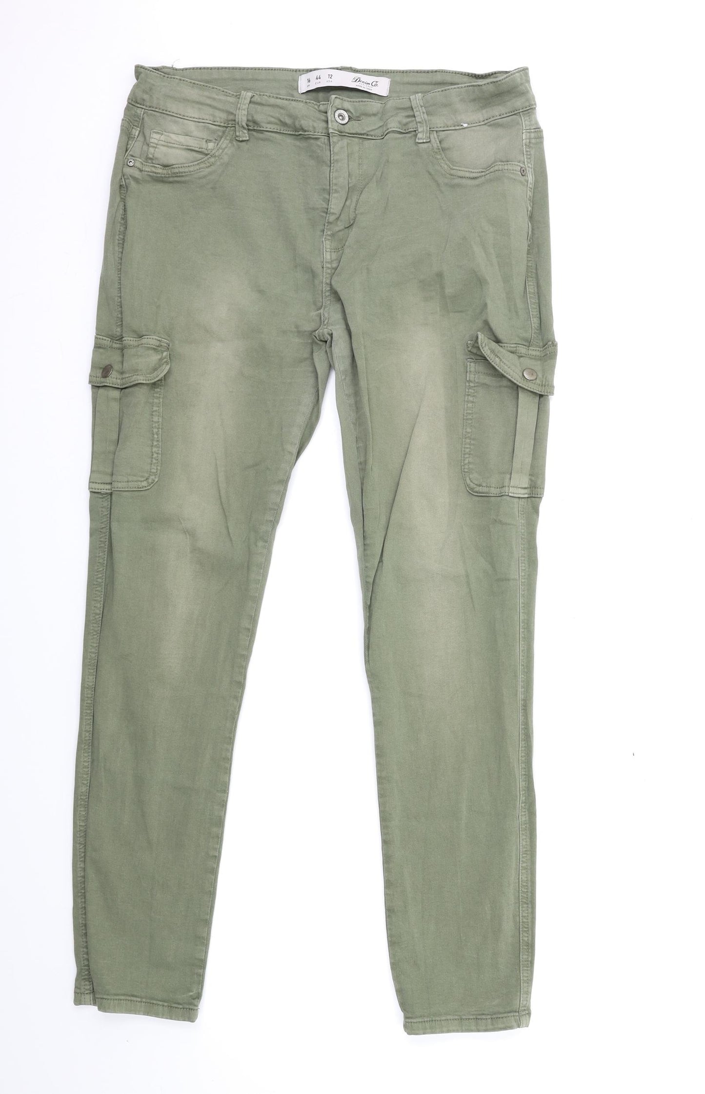 Denim & Co. Womens Green  Denim Skinny Jeans Size 16 L29 in