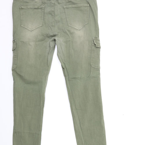 Denim & Co. Womens Green  Denim Skinny Jeans Size 16 L29 in