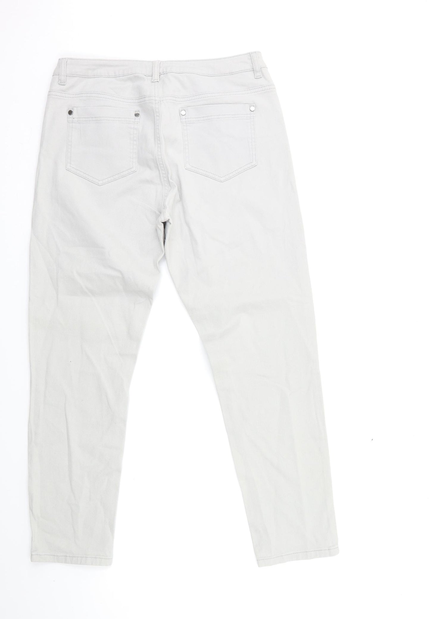 Hobbs Womens Grey  Denim Skinny Jeans Size 14 L27 in