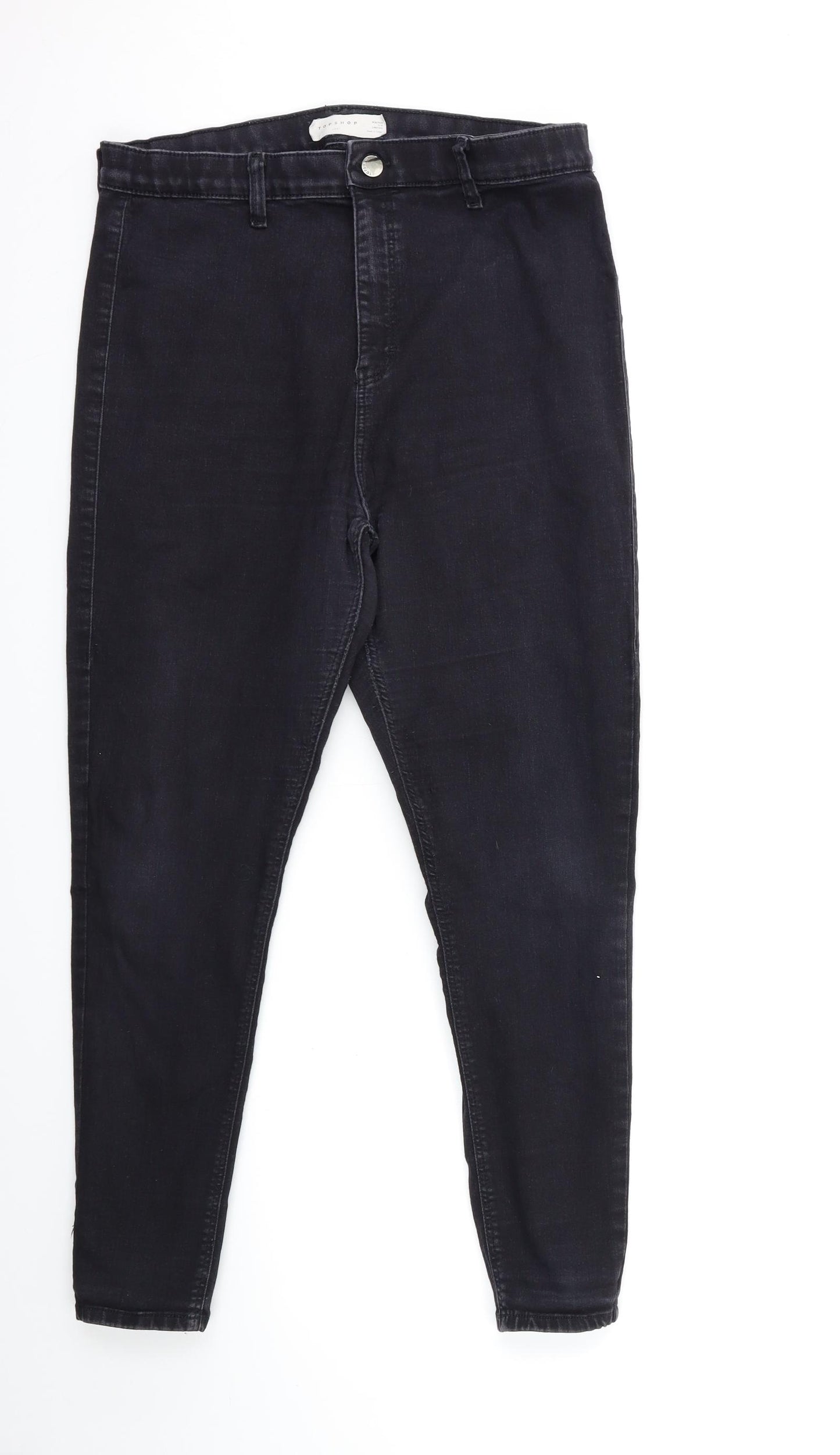 Topshop Womens Black  Denim Skinny Jeans Size 36 in L32 in