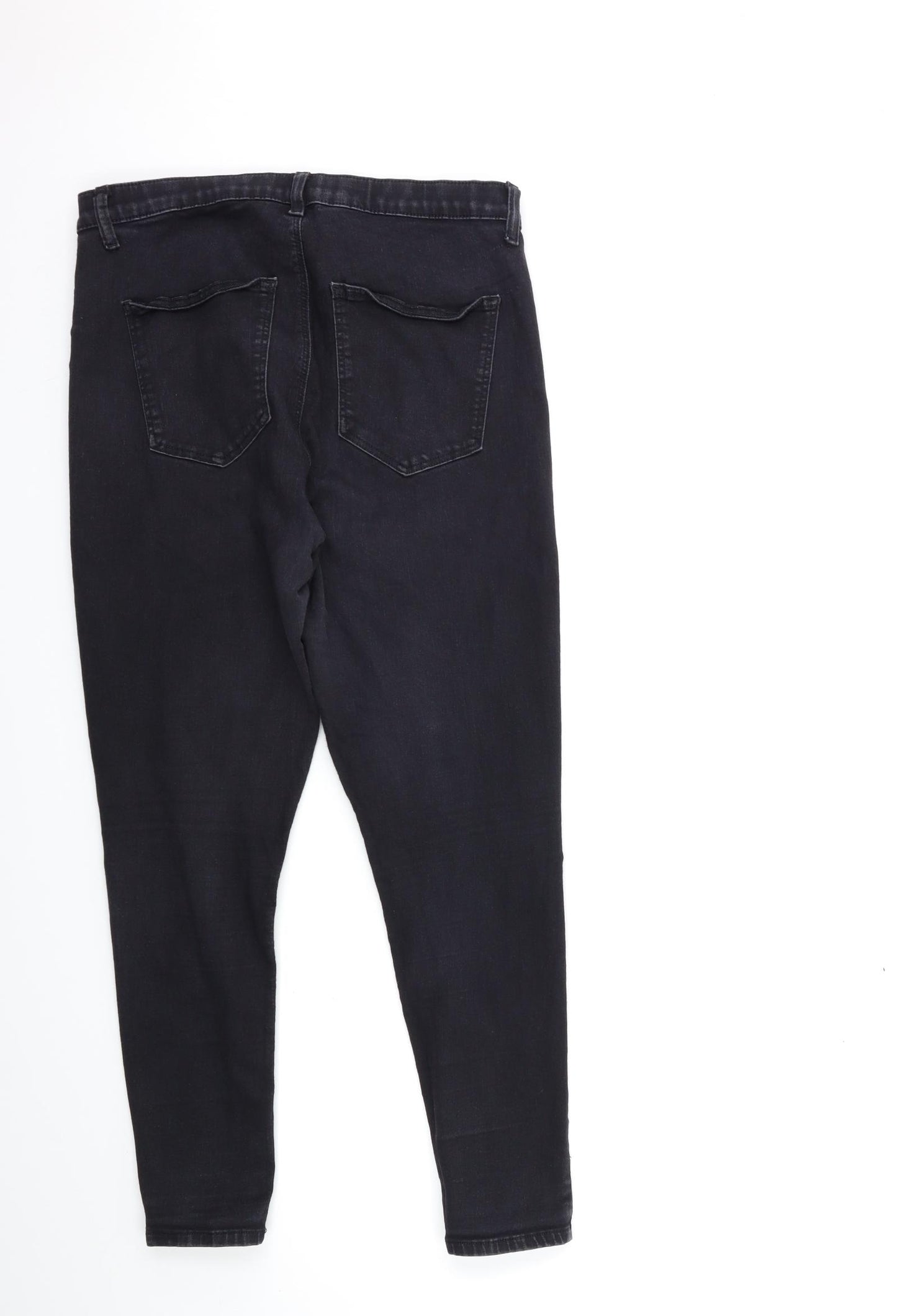 Topshop Womens Black  Denim Skinny Jeans Size 36 in L32 in