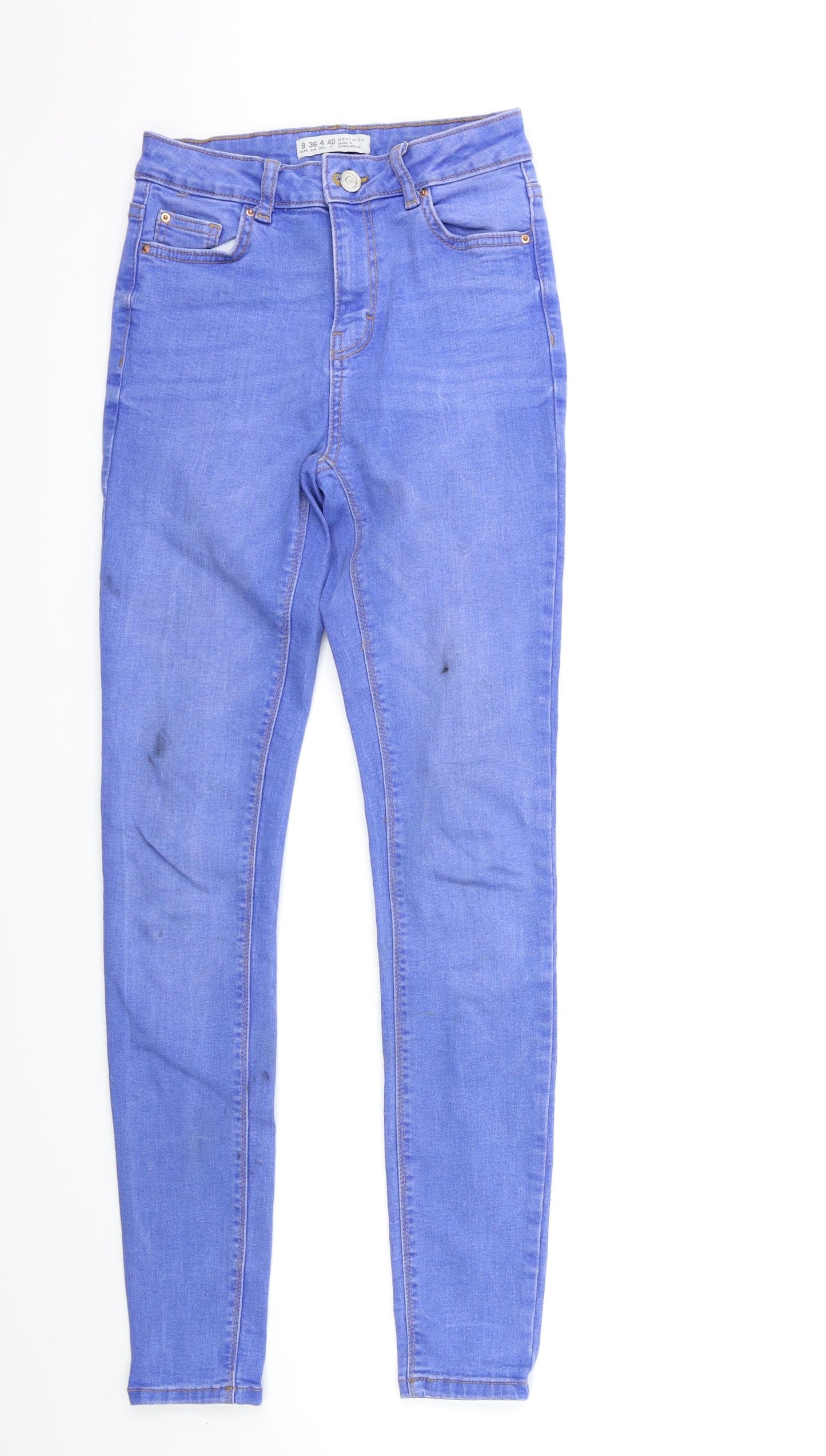 Denim & Co. Womens Blue  Denim Skinny Jeans Size 8 L30 in