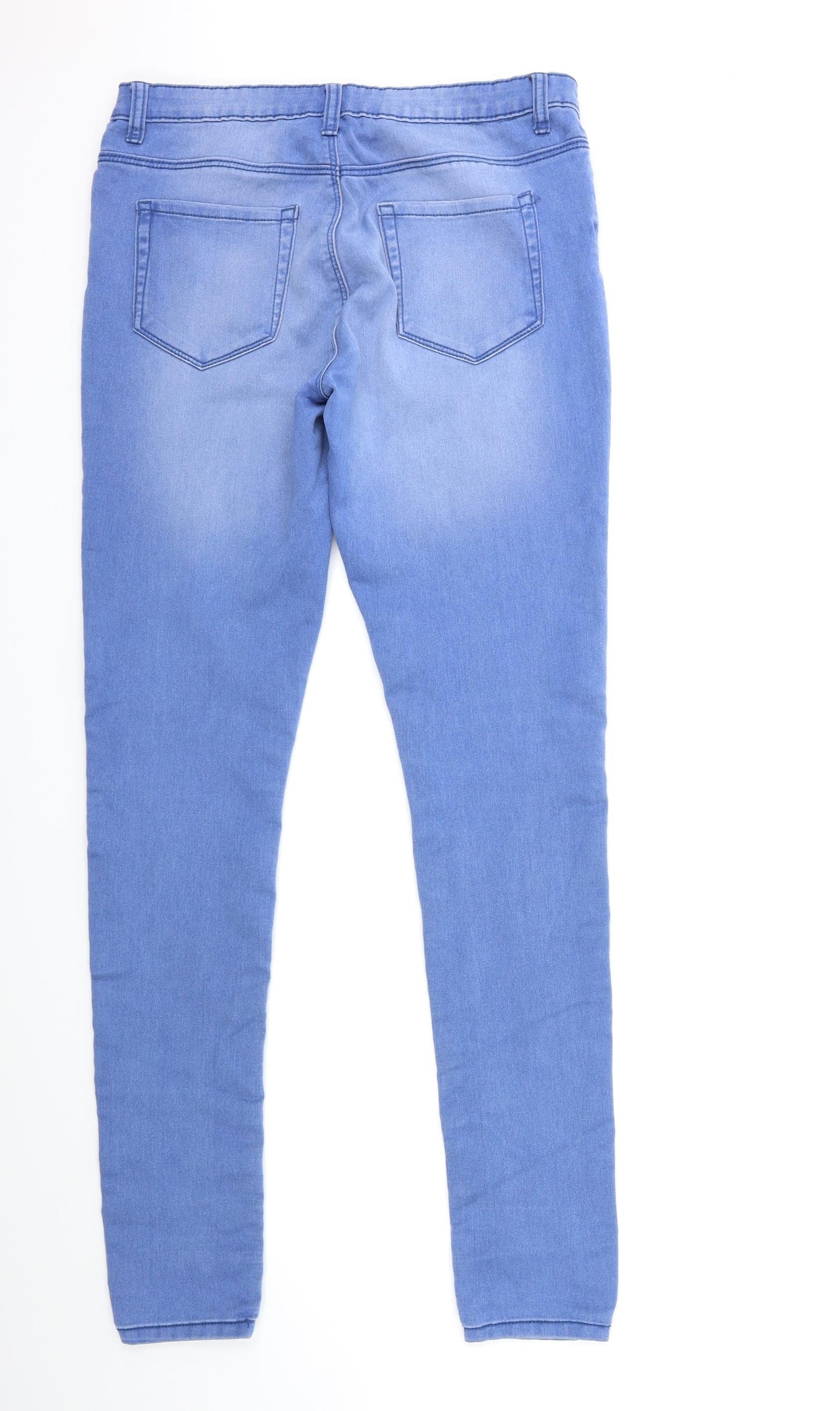 Denim & Co. Womens Blue  Denim Skinny Jeans Size 14 L33 in