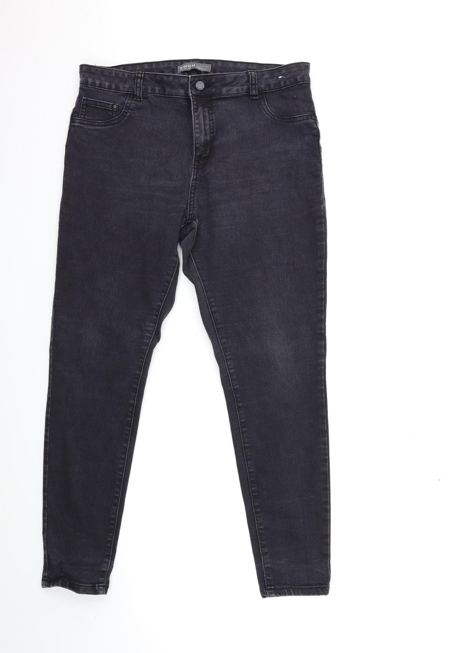Denim & Co. Womens Black  Denim Skinny Jeans Size 16 L28 in