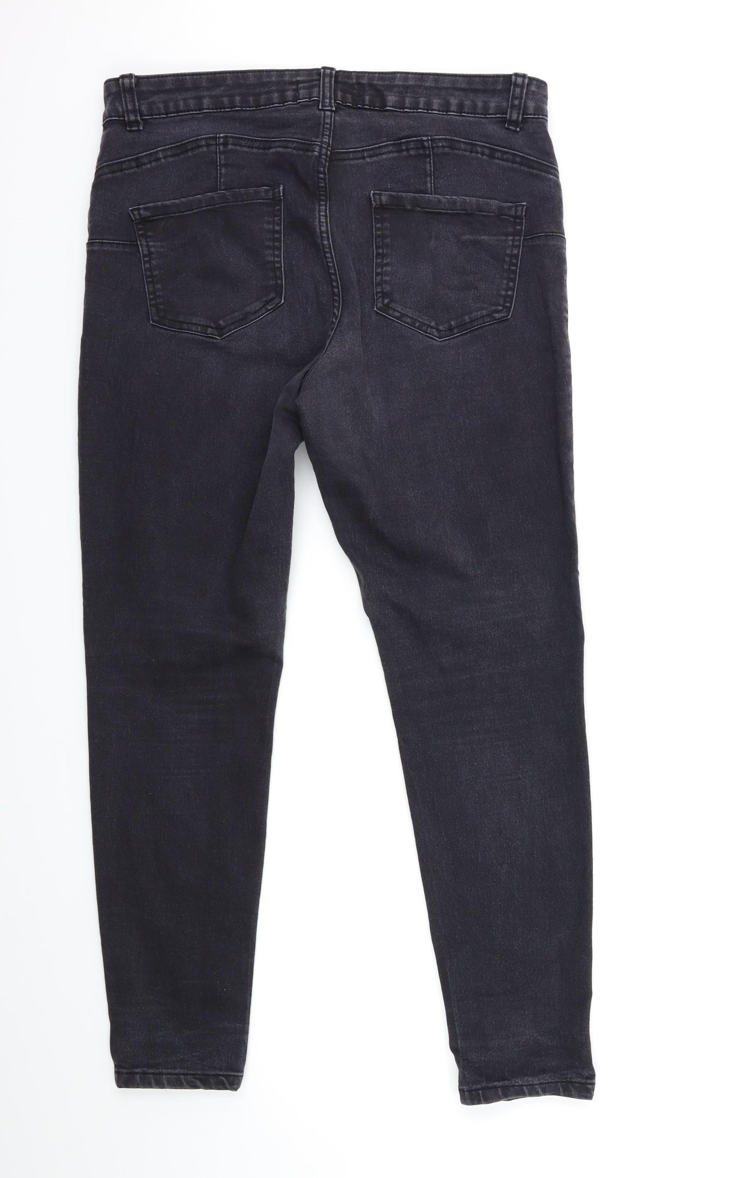 Denim & Co. Womens Black  Denim Skinny Jeans Size 16 L28 in