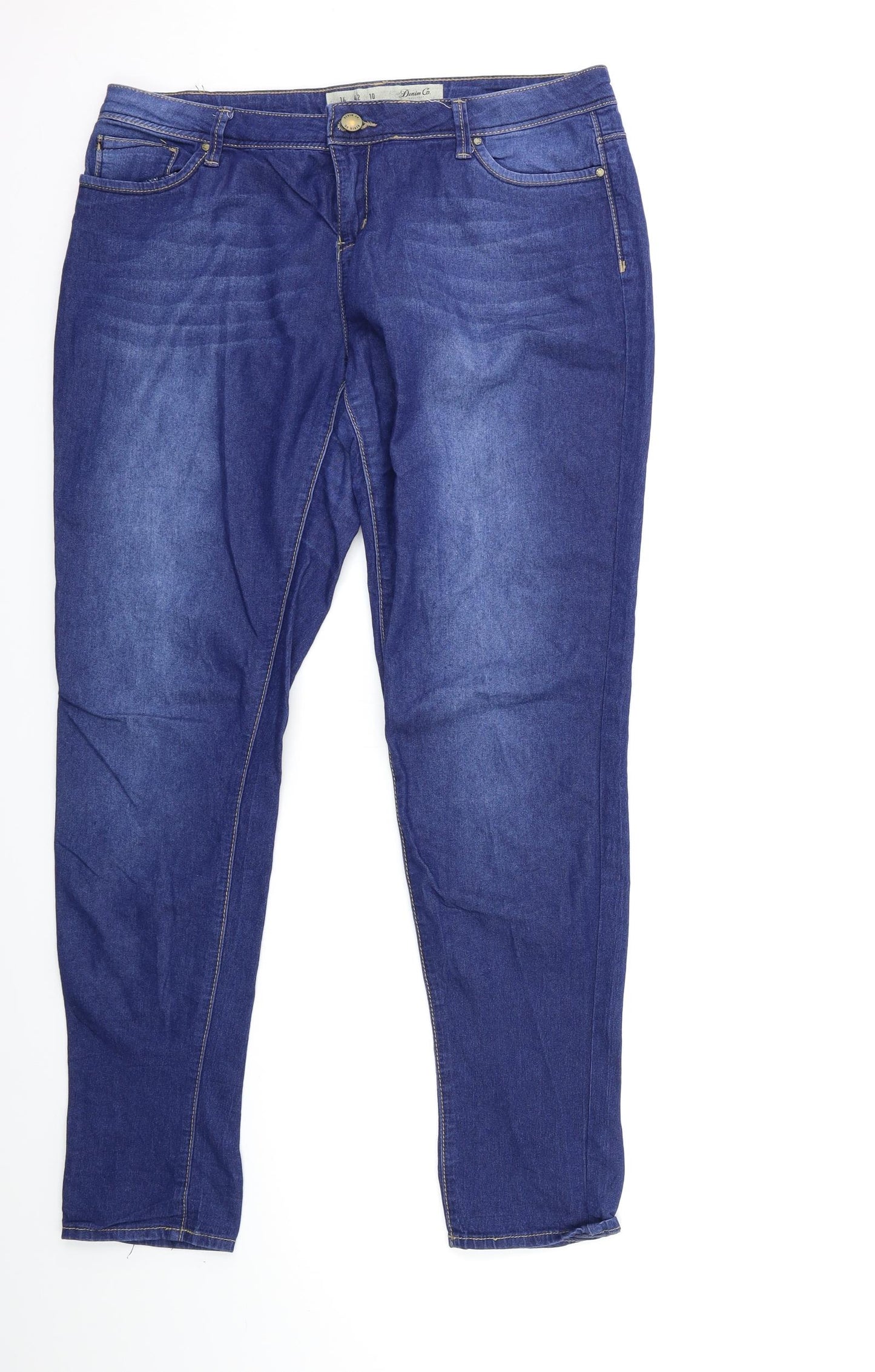 Denim & Co. Womens Blue  Denim Skinny Jeans Size 14 L31 in