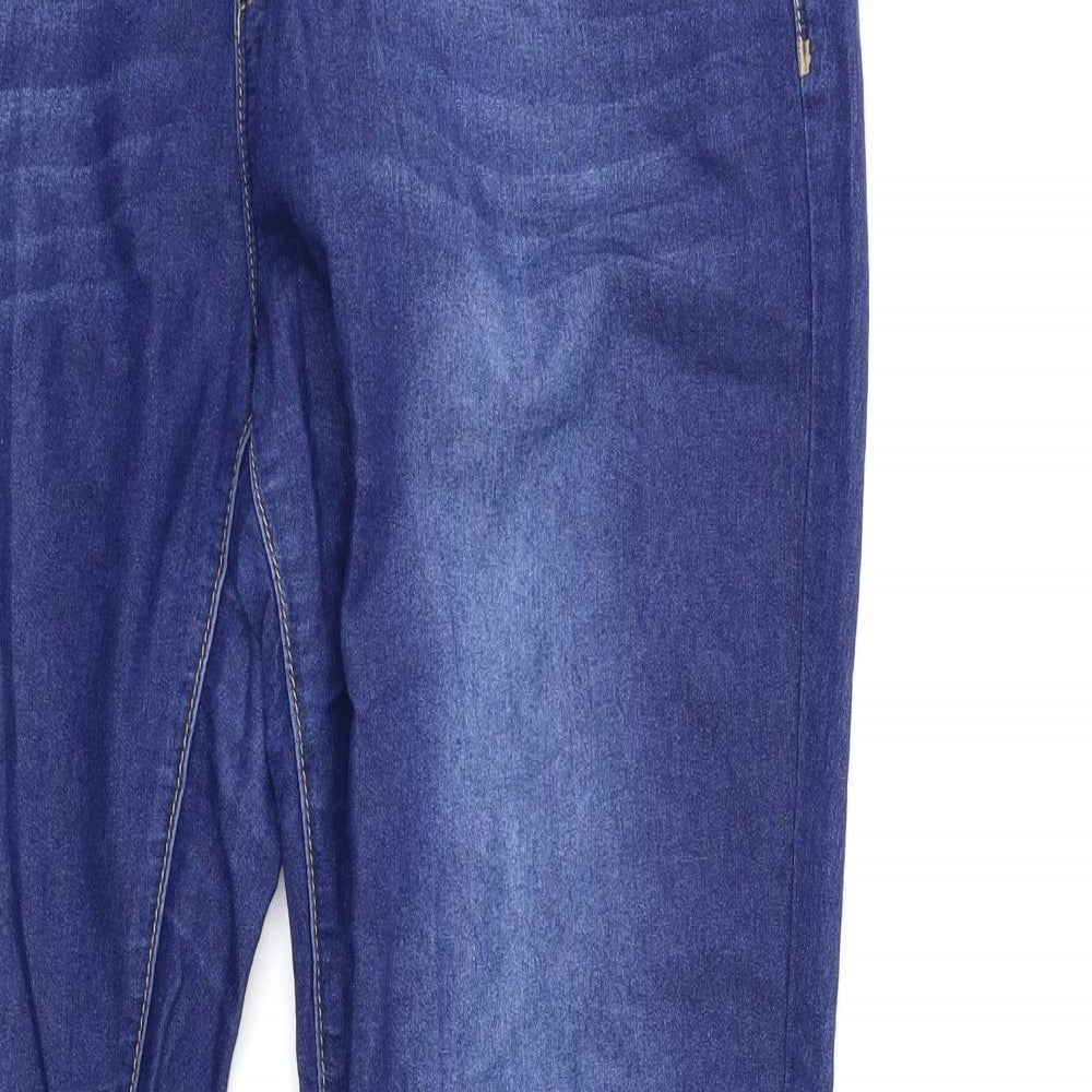 Denim & Co. Womens Blue  Denim Skinny Jeans Size 14 L31 in
