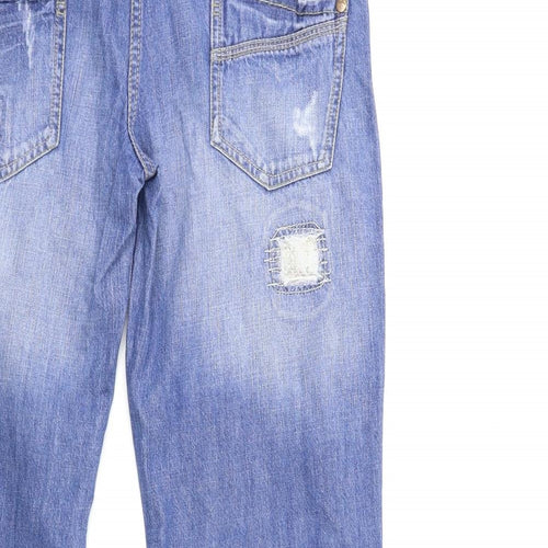NEXT Womens Blue  Denim Wide-Leg Jeans Size 12 L32 in