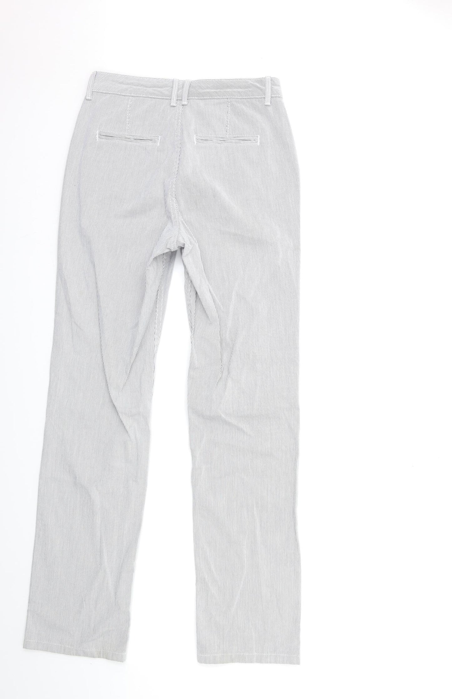 Per Una Womens Blue Striped Denim Tapered Jeans Size 8 L31 in