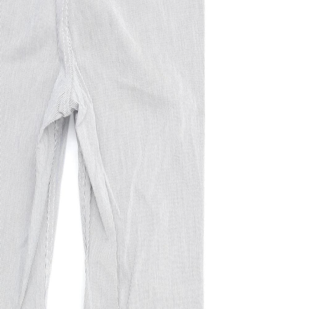 Per Una Womens Blue Striped Denim Tapered Jeans Size 8 L31 in