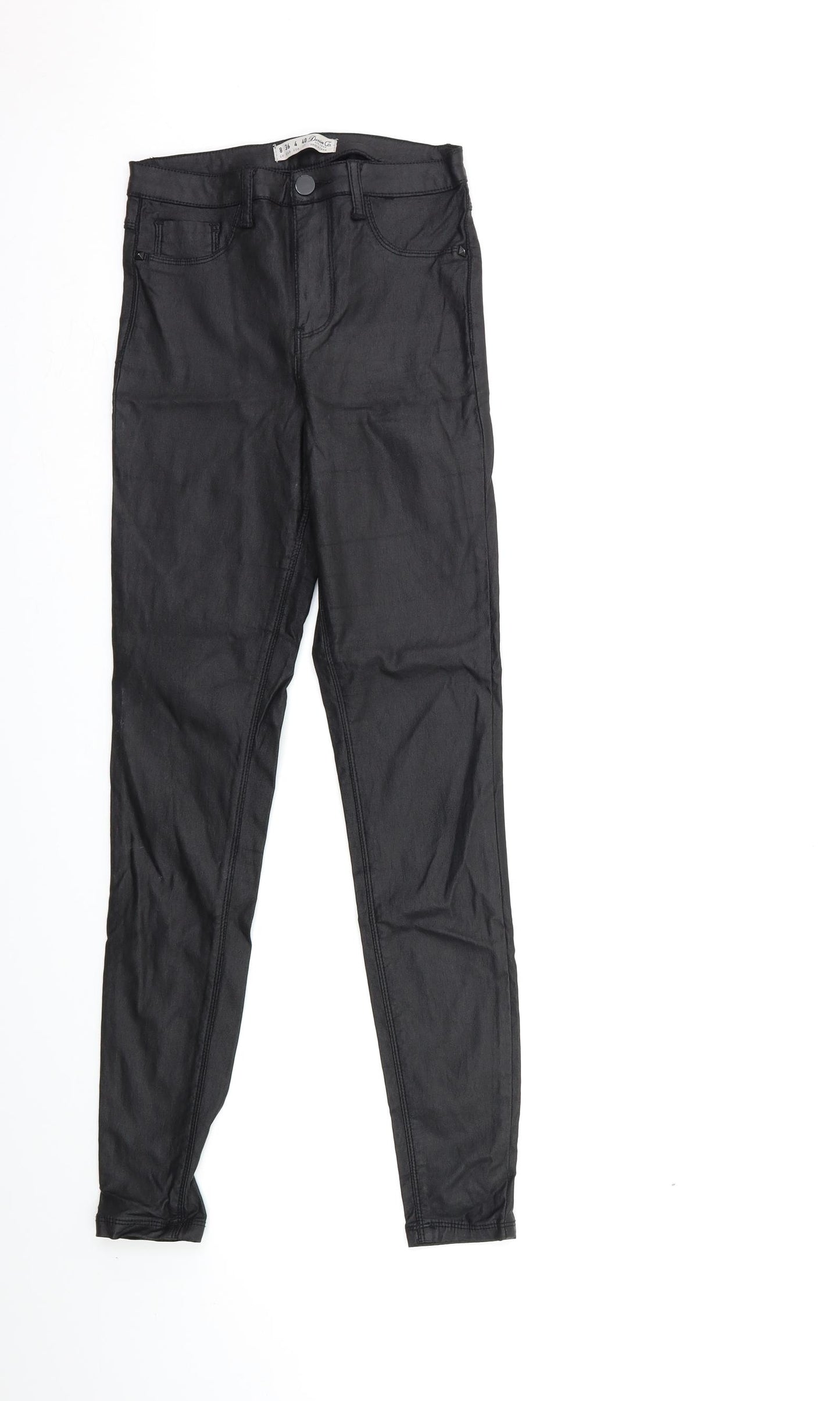Denim & Co. Womens Black   Trousers  Size 8 L29 in