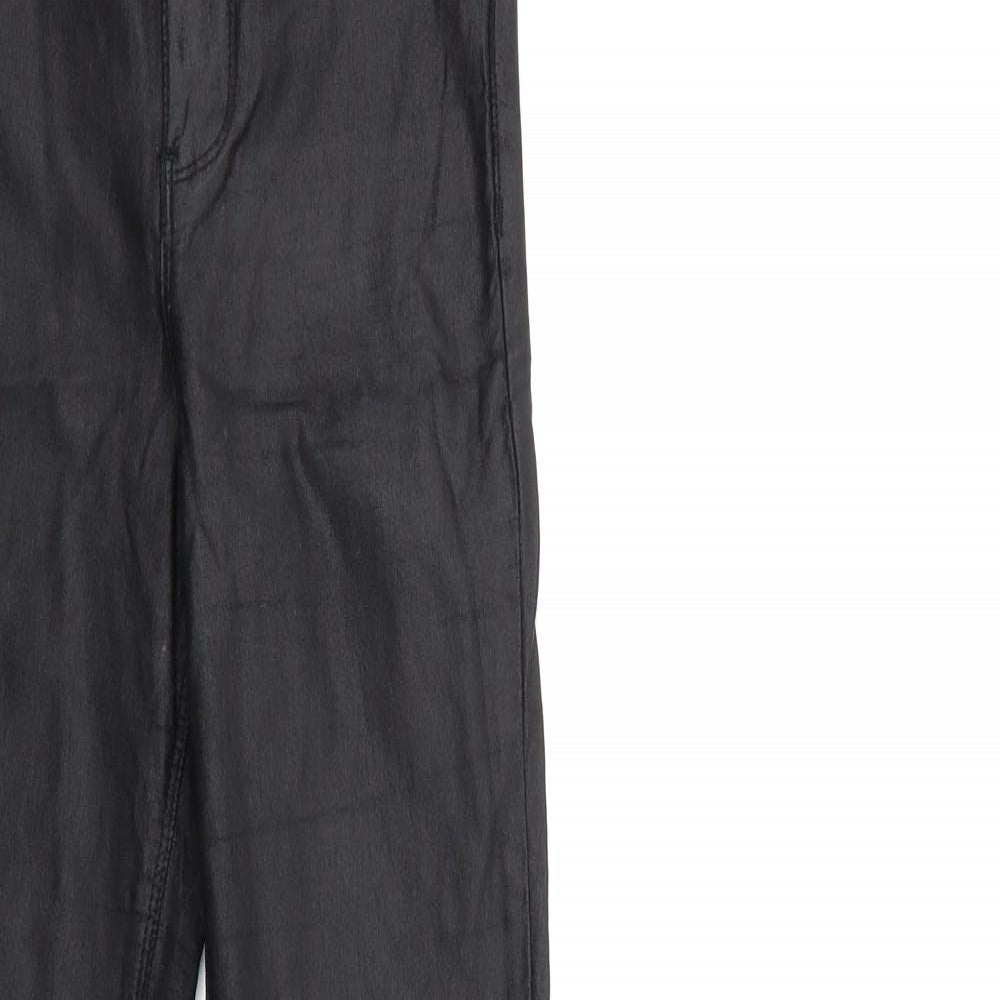 Denim & Co. Womens Black   Trousers  Size 8 L29 in