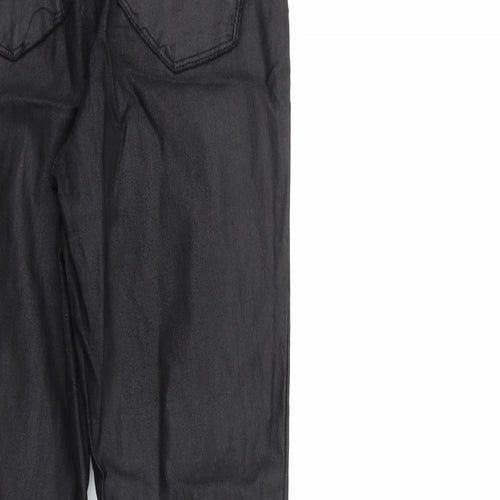Denim & Co. Womens Black   Trousers  Size 8 L29 in