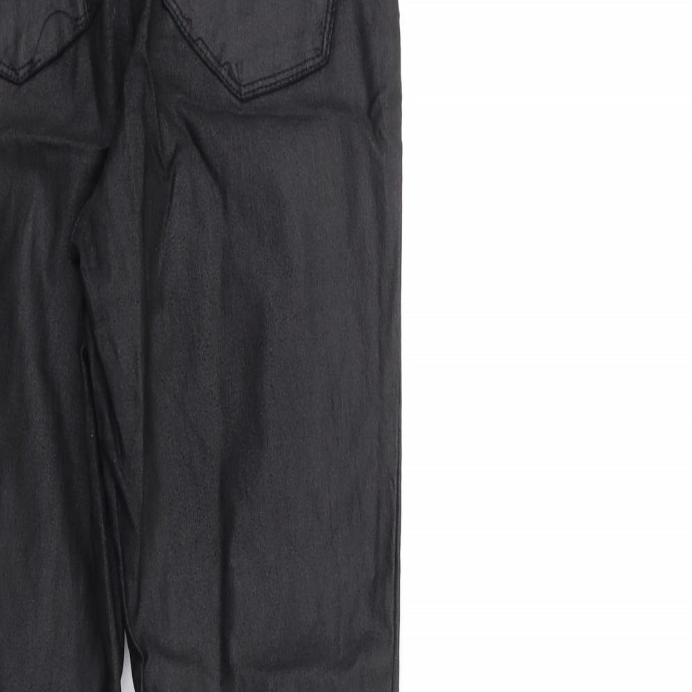 Denim & Co. Womens Black   Trousers  Size 8 L29 in
