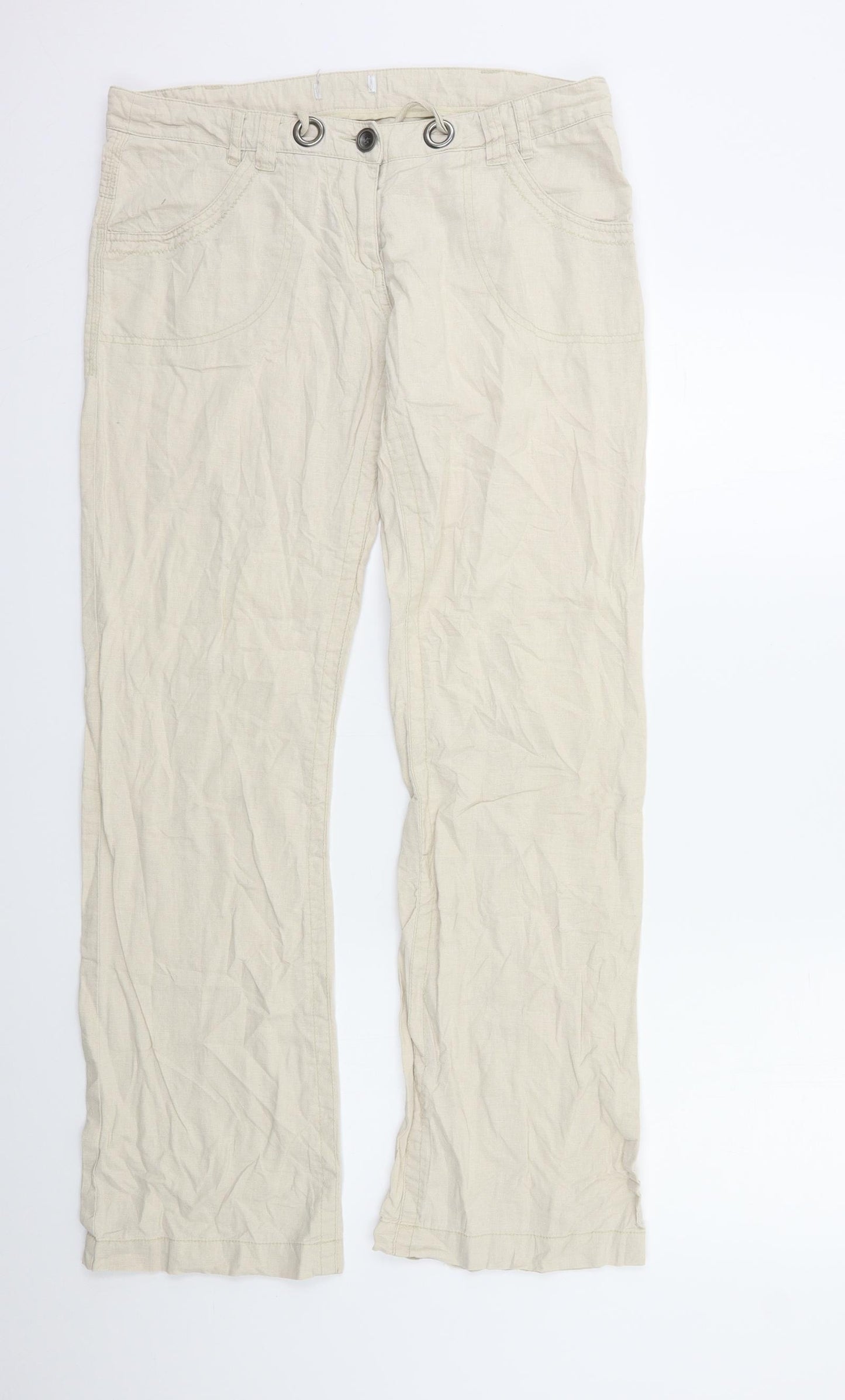 Preworn Womens Beige   Trousers  Size 32 in L32 in