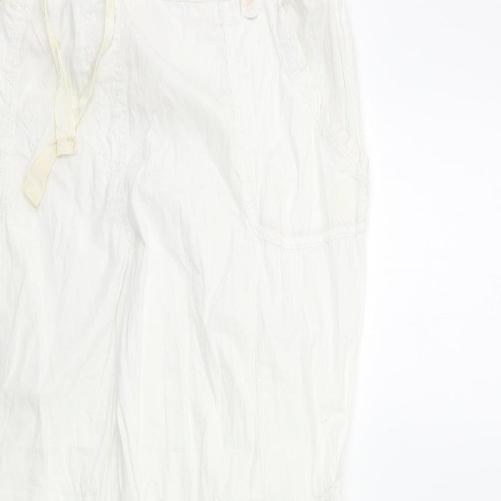 George Womens White   Cargo Trousers Size 18 L29 in